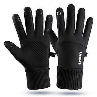 Winterhandschuhe für Männer und Frauen - Wasserdichter warmer Handschuh für kaltes Wetter, Thermohandschuhe mit Touchscreen-Finger für Training, Laufen, Radfahren, Fahrrad