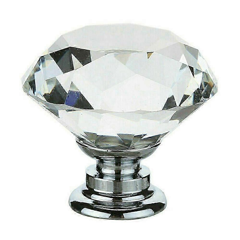 Clear Crystal Diamond Glass Door Knobs Cabinet Cupboard Drawer Pull Handles