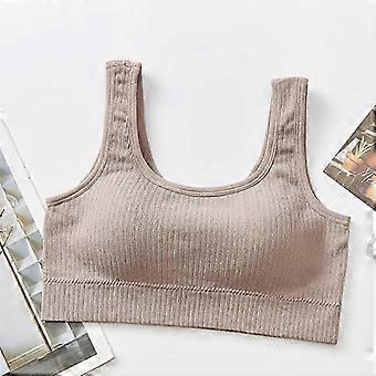 Women Tank Top Sexy Crop Tops Camisole Massage Pad Underwear Female Crop Top Backless Sleeveless Intimate Lingerie Femme 26-27