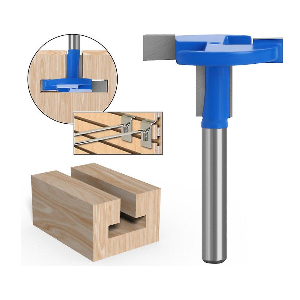 1/4 Shank Woodworking Milling Cutter Straight-edge T-shaped Knife Planing Tool Adapter Tools