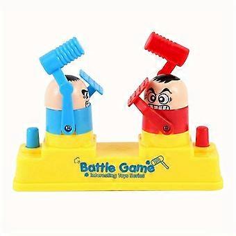 Hammer Battle Game Toy for Kids, Blue Red Cartoon Design Parent-Child Interactive Plastic Board Game, Party Gift