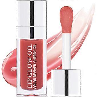 Hydrating Lip Oil and Gloss - Instant Shine, Lightweight Non-Sticky, Rose Bean Red 12ml