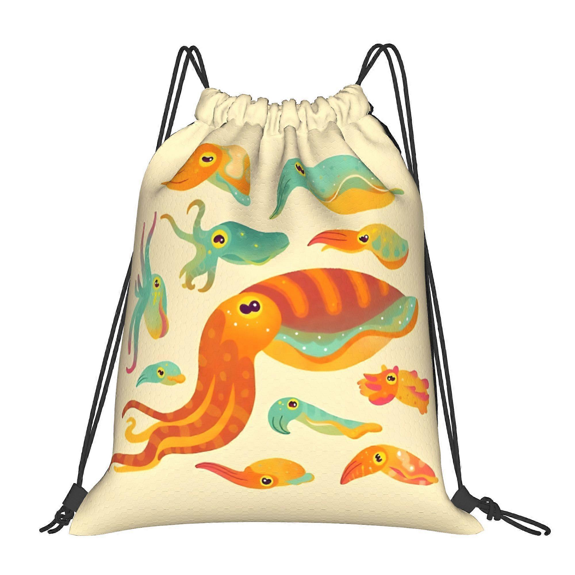 Cuttlefish Drawstring Bags-Cqazw