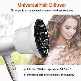 Universal hair diffuser, hair dryer diffuser attachment for curly and naturally wavy hairWhite