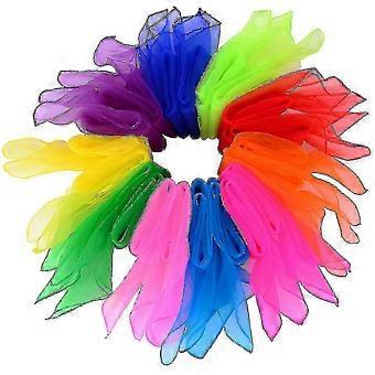 20 Colorful Dance Juggling Magic Rhythm Band sciarpe 24x24 pollici quadrato Multicolor Set di 20