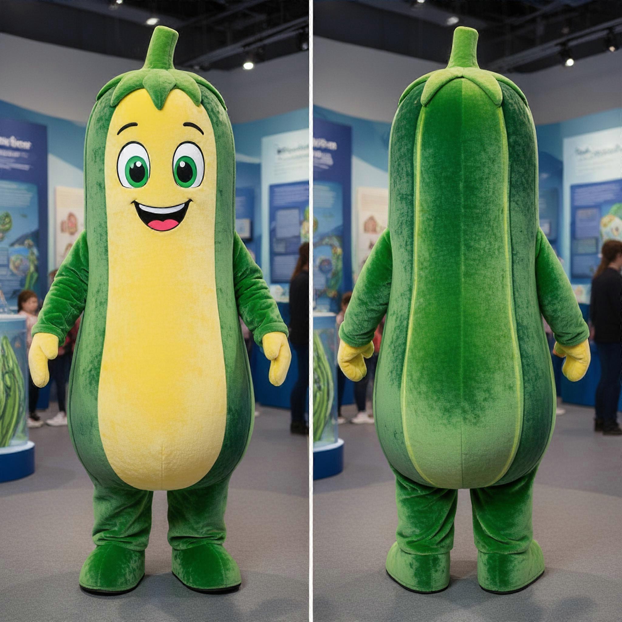 MASTICOT Vibrant Green Plump Zucchini Mascot