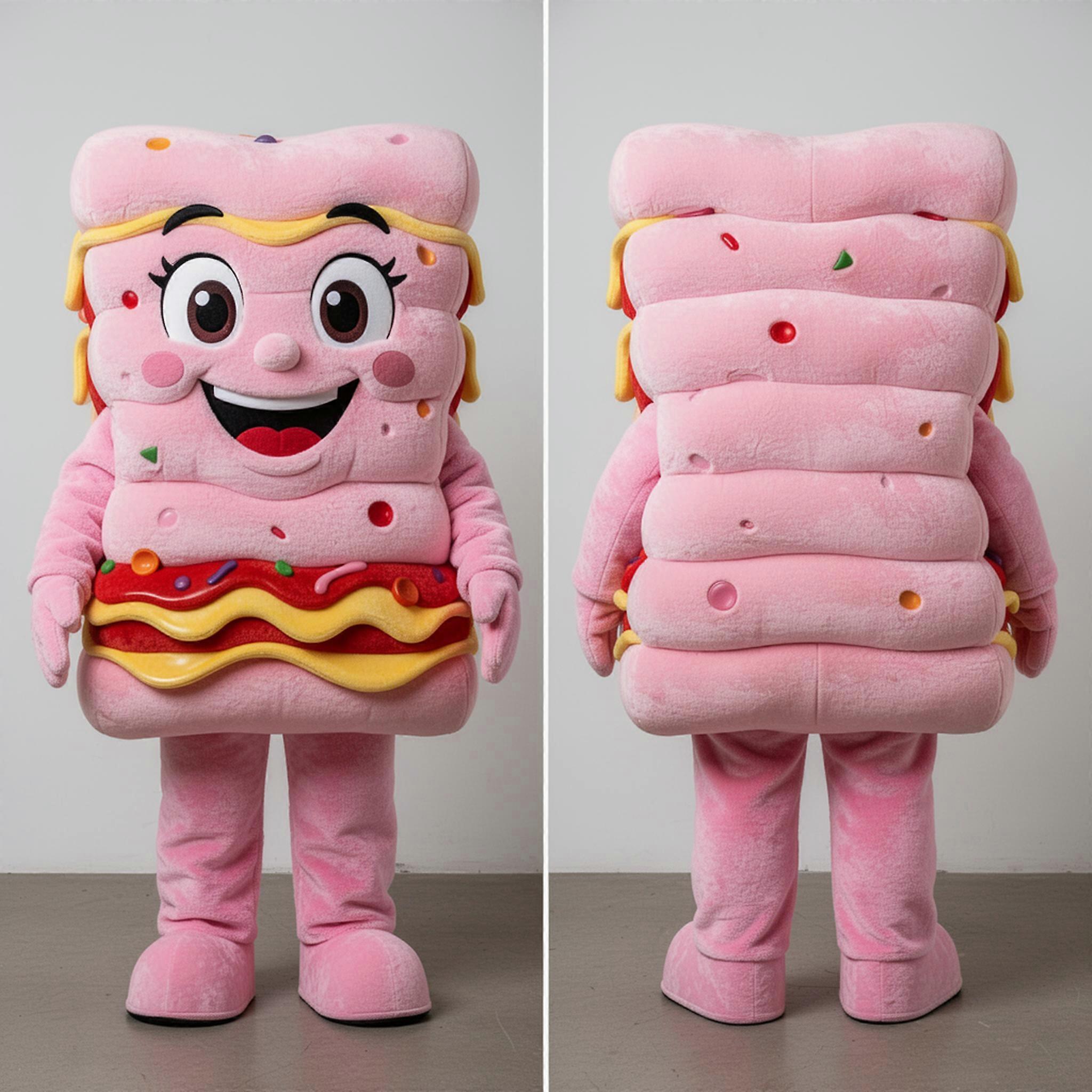 MASTICOT Pink Layered Lasagna Mascot