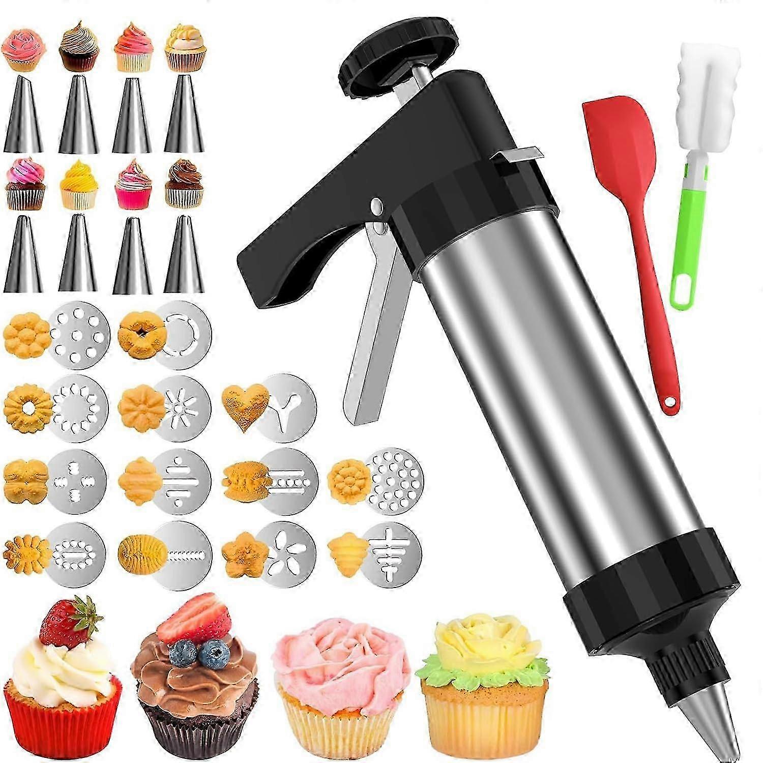13-Piece Stainless Cookie Press Kit