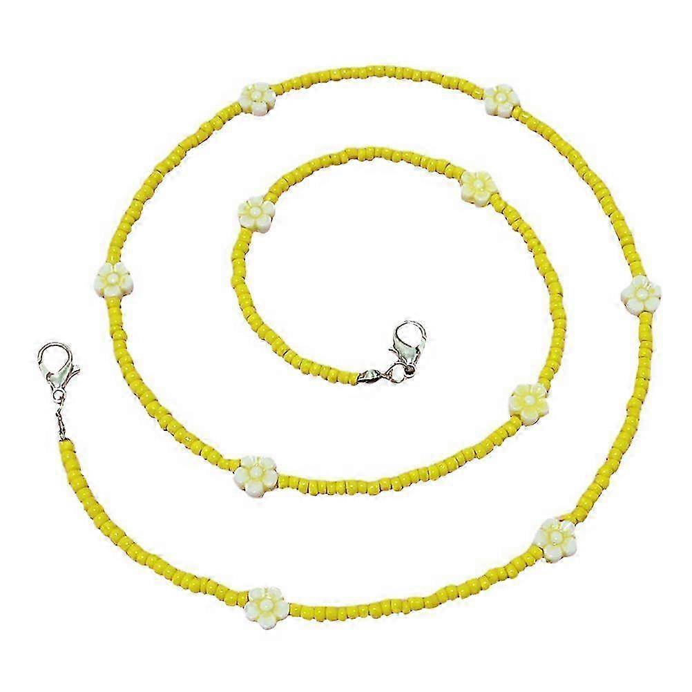 Yellow Beads Mask Chain Elegant Lightweight
