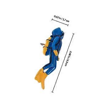 Floating Diver Aquarium Ornament, Resin Fish Tank Decoration, Multi Color Buoyant Decor, 6.3x1.7x1.6cm, 1 Piece