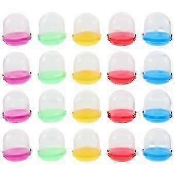 50Pcs Empty Fillable Plastic Capsule Balls Mixed Color Candy Gift Container