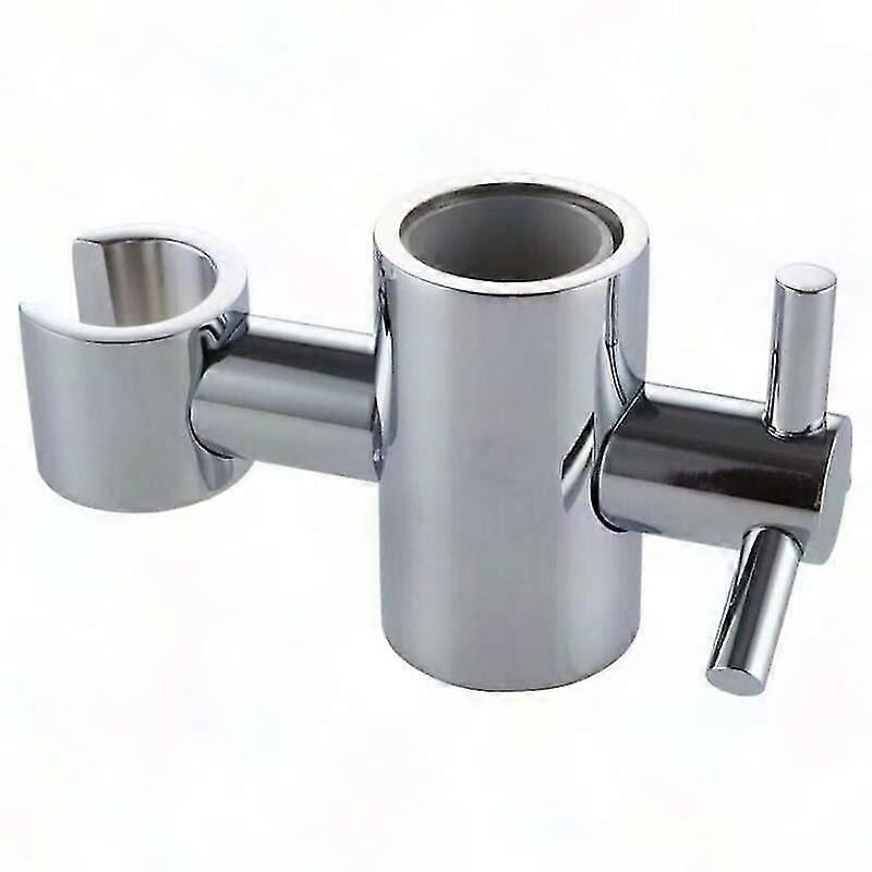 Adjustable Solid Brass Shower Bracket for Sliding Bar - 24mm Chrome Finish