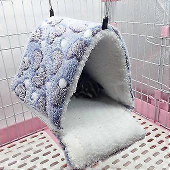 Purple M Sleeping Rodent Plush Small House Hamster Hammock Toy Bed Hut for Guinea Pig Rabbit Chinchilla Ferret
