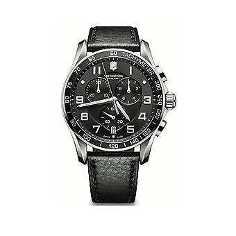 Victorinox Chrono Classic Sveitsin kvartsi analoginen mies katsella Cowskin ranne koru V241651