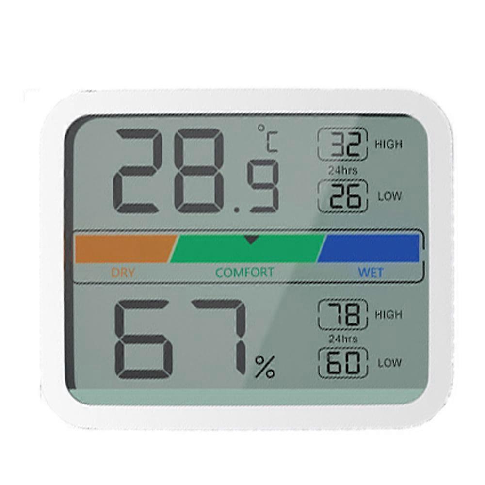 Indoor Hygrometer Thermometer, Large LCD Display, Multi-Adjustable Brightness
