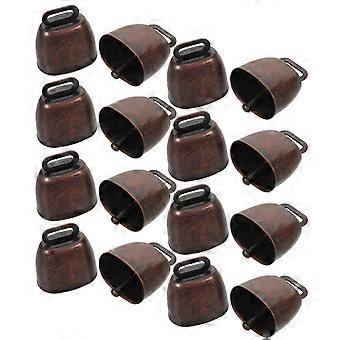 16Pcs Dark Red Pet Bell Iron Cow Horse Sheep Bells for Decoration