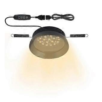 Full Spetrum LED UVA UVB Reptile Light with Dimmer & Cycle Timer for Bearded Dragon Lizard Gecko Snake Turtle EU Plug-ah
