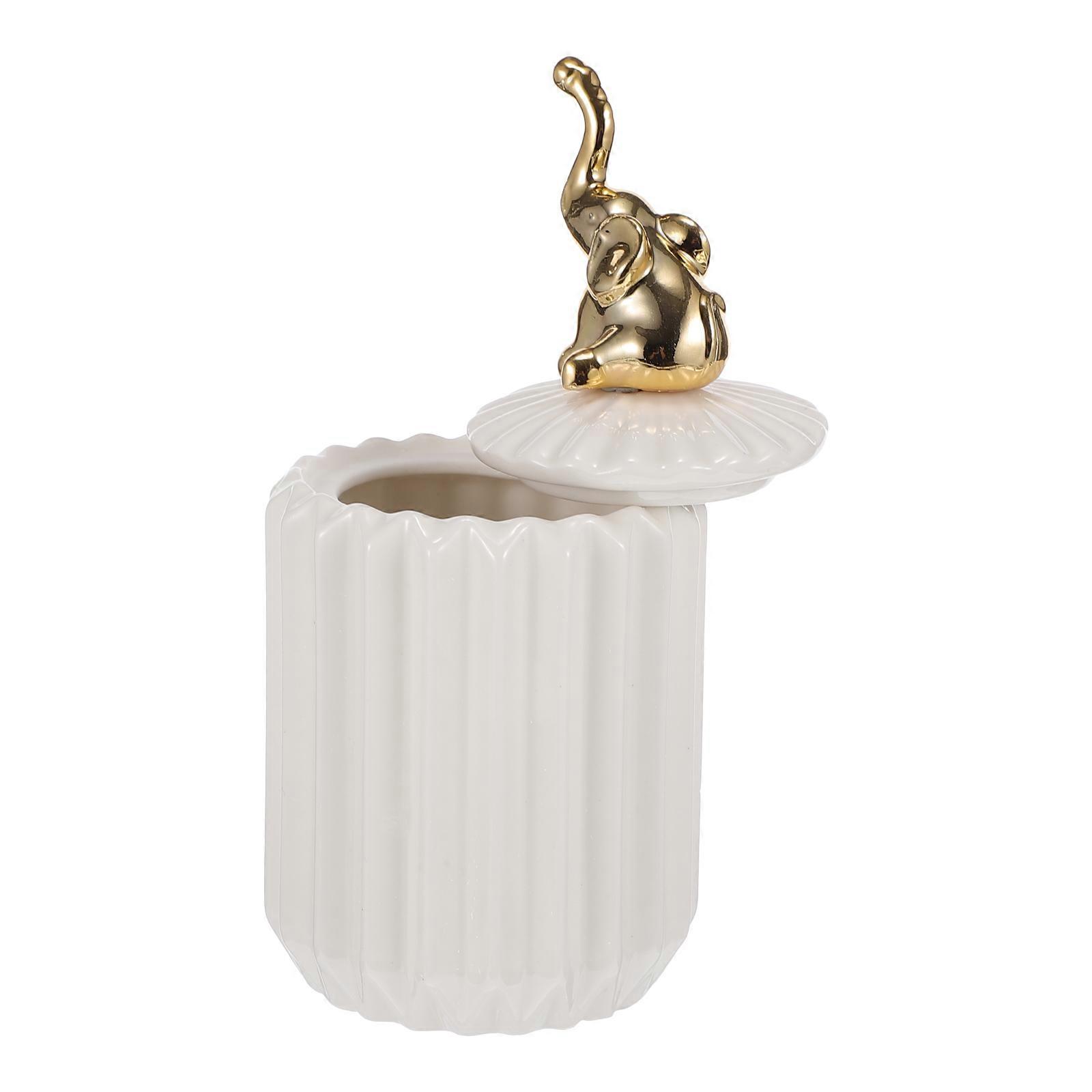 Ceramic Storage Jar with Electroplating Sealed Jar Function 1Pcs Nordic Craft
