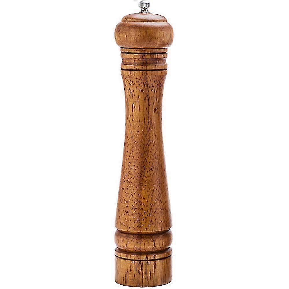 Solid Oak Pepper Mill With Adjustable Grind