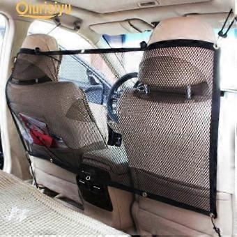 Vehicle Back Seat Dog Barrier Adjustable Mesh Safety Net with Belt compatible with Pet Protection Interior