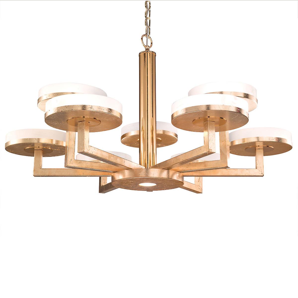 Solis Multi Arm Pendant Ceiling Light 10 Light Gold Leaf