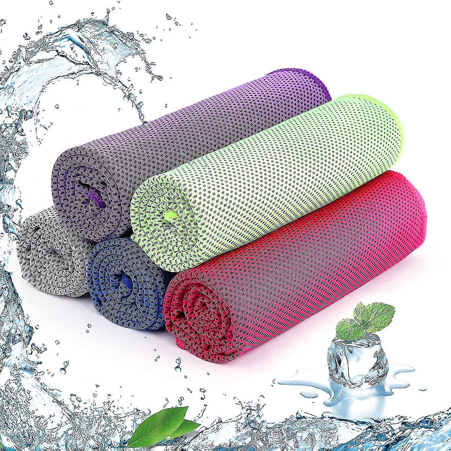 Cooling Towel 4 Pack Instant Relief Microfiber Cool Towels