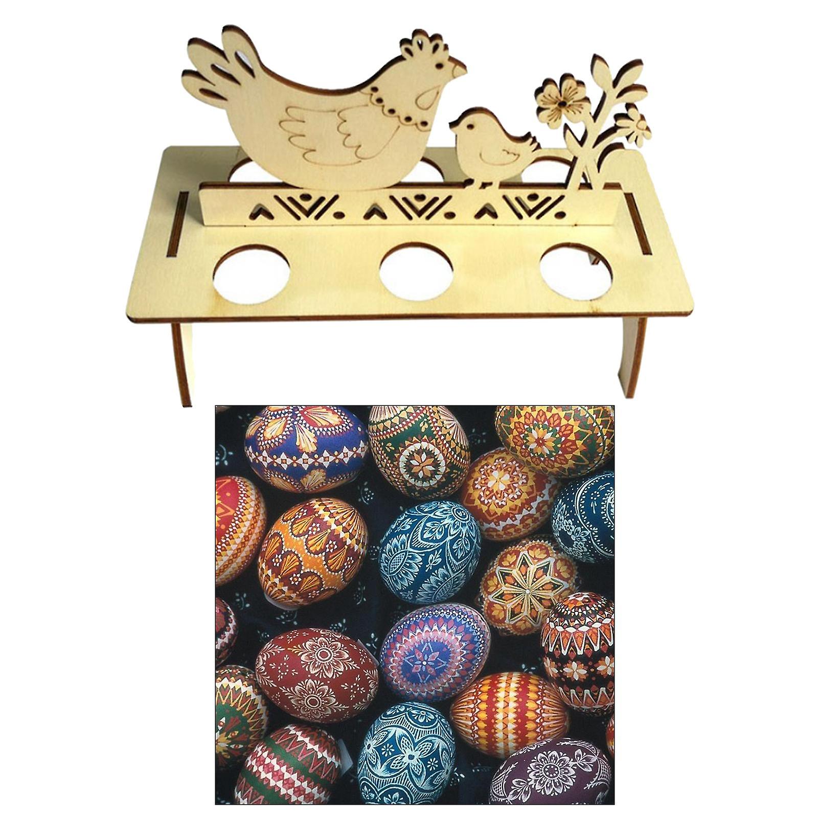 Easter Egg Storage Rack Holder Rabbit/Hen/Happy Easter Decorations for Home Style2