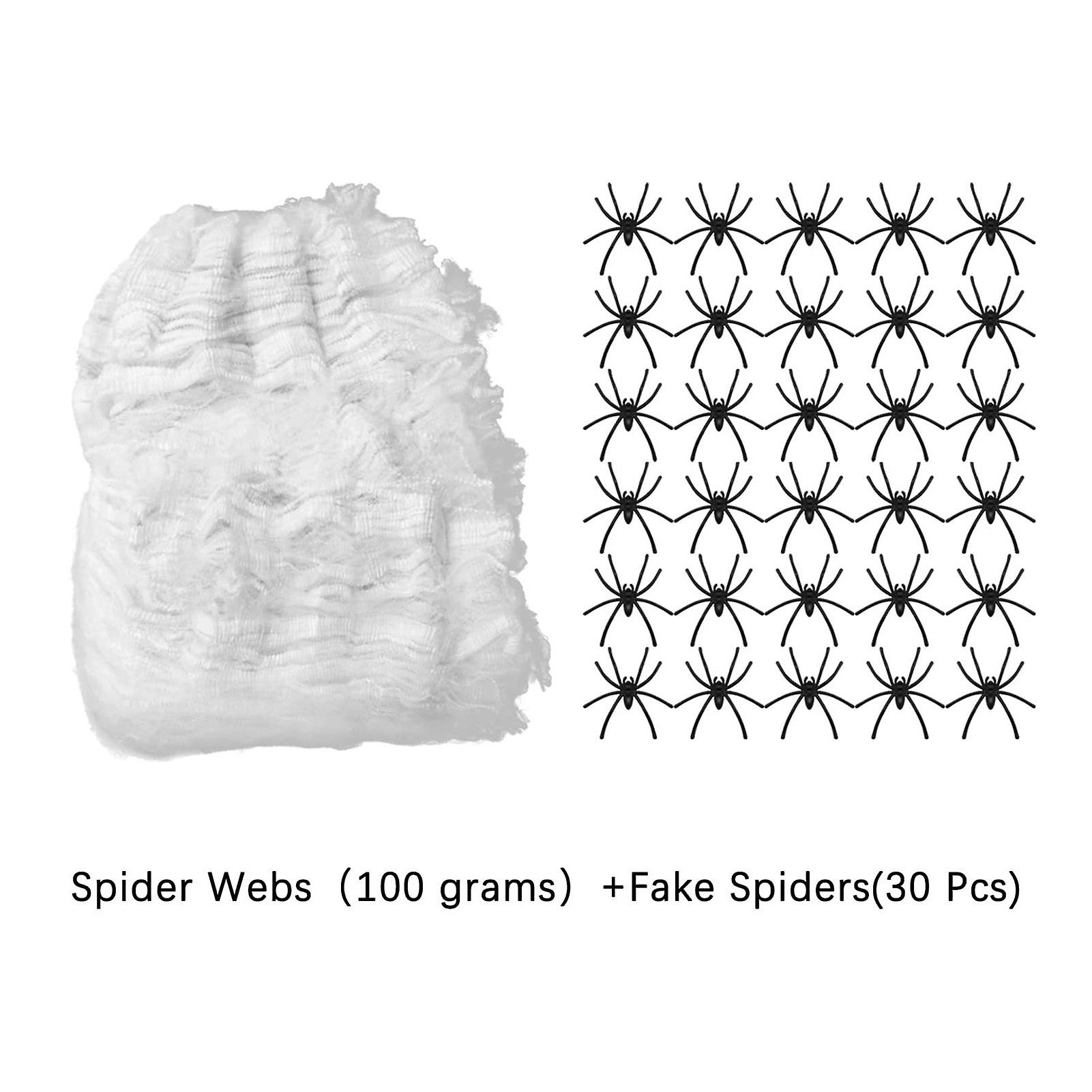 Halloween White Spider Webs Sets High-quality Super Stretchable Spider Webs For Doors Windows Walls Cars Decoration