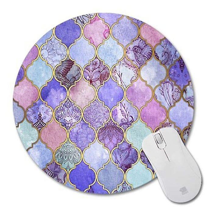 Round Mouse Pad With Diamond Pattern