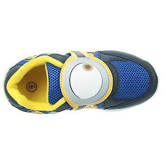 Boys Blue Minions Googly Eye Low-Top Sports Trainer UK Sizes