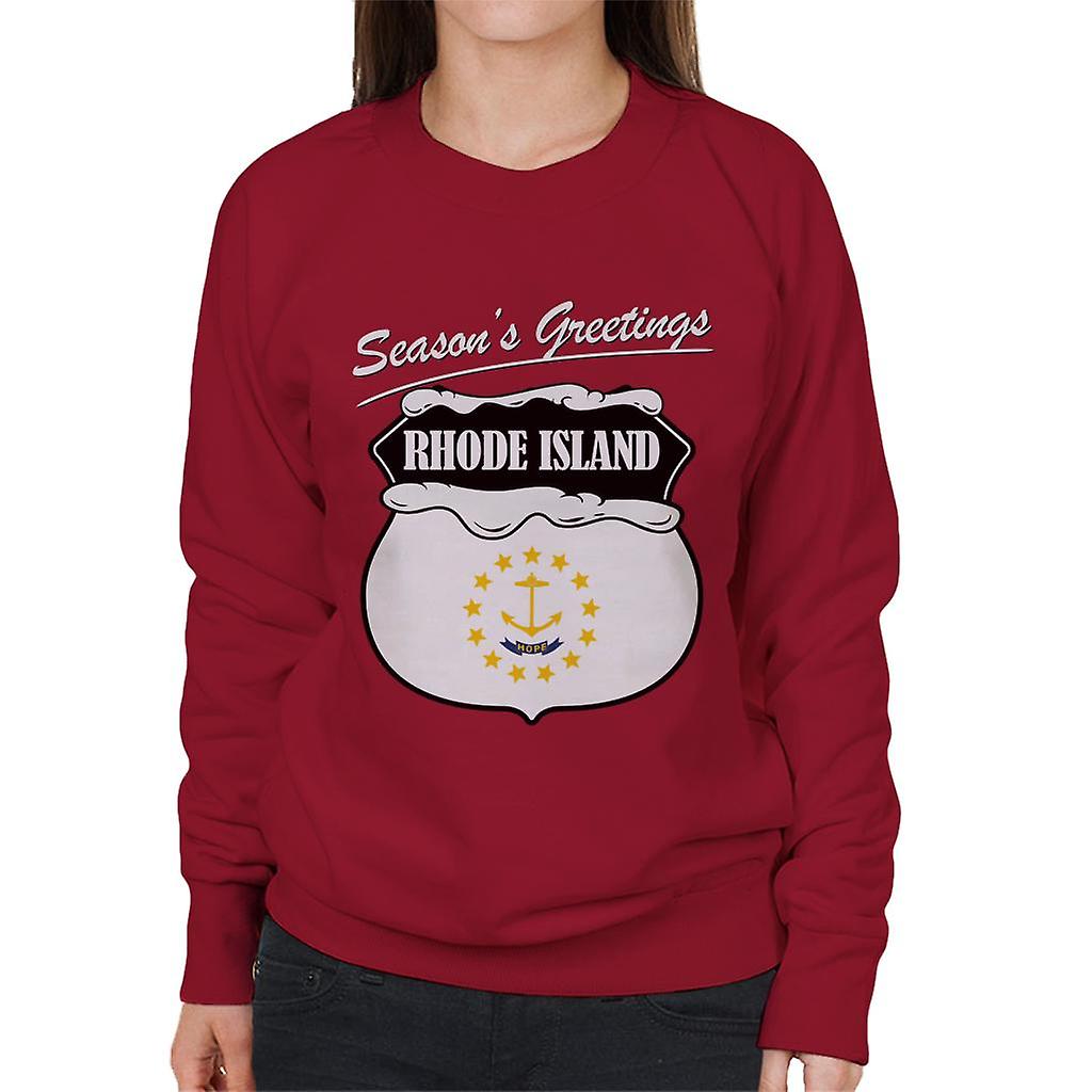 Sæsoner hilsner Rhode Island kvinders Sweatshirt