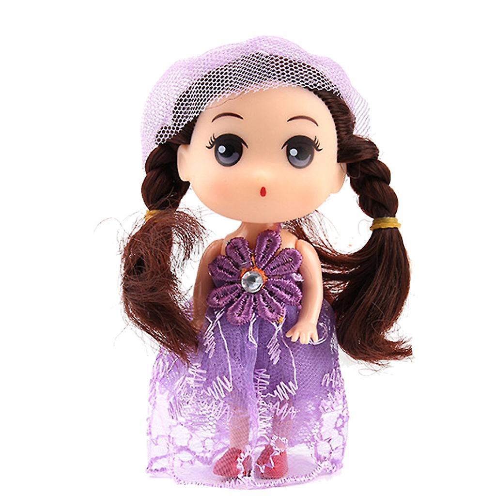 Mini Doll Charm avaimenperälelu 12cm tyttö pitkällä hunnulla mekko