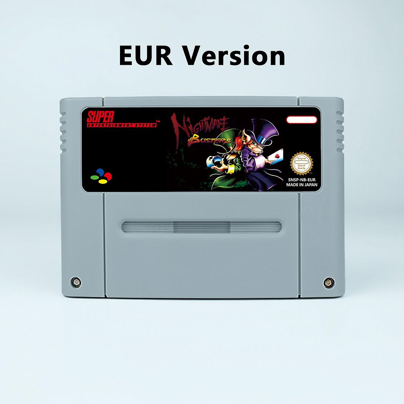 Action Game For Nightmare Busters - Usa Or Eur Version Cartridge For Snes Video Game Consoles