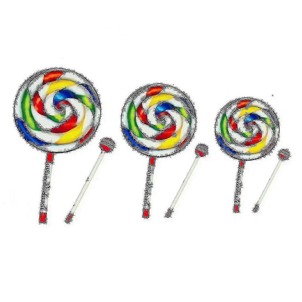 Orff Instruments Lollipop Drums 6/8/10 Inch Three Size Dance Props Percussion Instruments Hand Drum