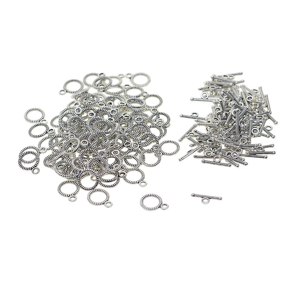 100 Sets Tibet Silver OT Toggle Clasp Jewelry making clasp DIY Findings