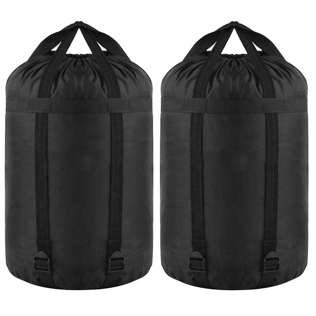 2x Nylon Compression Sacks Bag Sleeping Bag Stuff Storage Compression Bag Sack