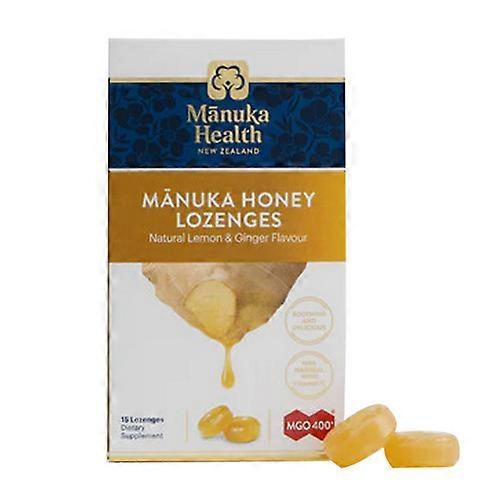 Manuka Health Honig Lutschtabletten, Ingwer & Zitrone 15 Lutschtabletten (2er Pack)