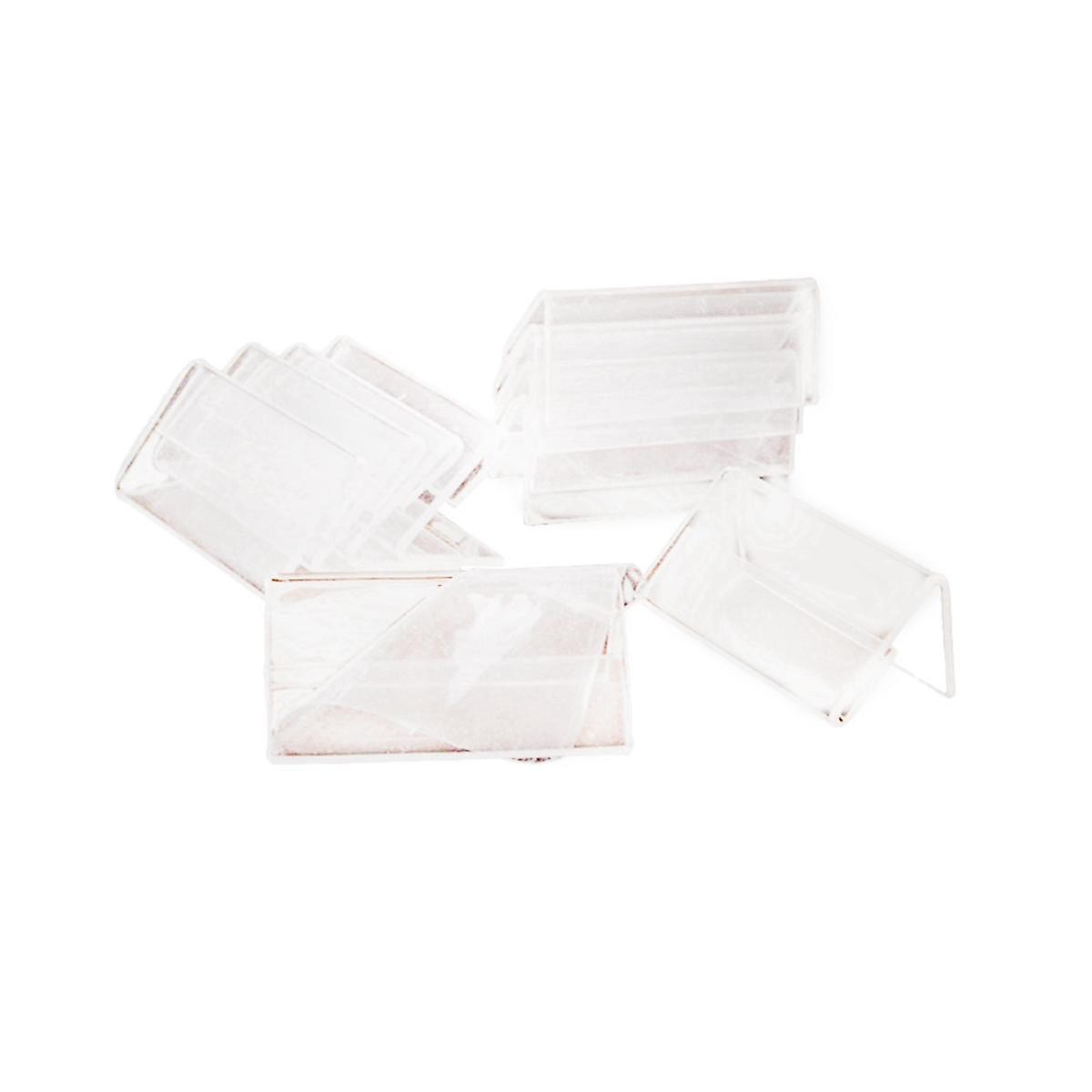 50Pcs Clear Signage Card Holder Poster Holder Plastic Mini Label Holder Acrylic Card Display Stand
