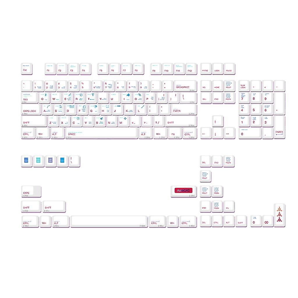 Cherry Profile Keycaps Pbt Dye Sublimation Set Compatible With Mechanical Gaming Keyboard