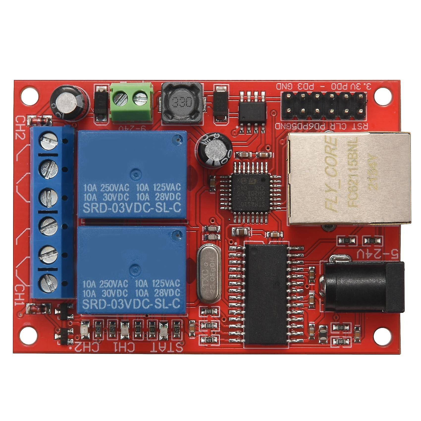 Serveur Web du commutateur de retard de carte relais Ethernet 2 voies / module de contrôleur UDP