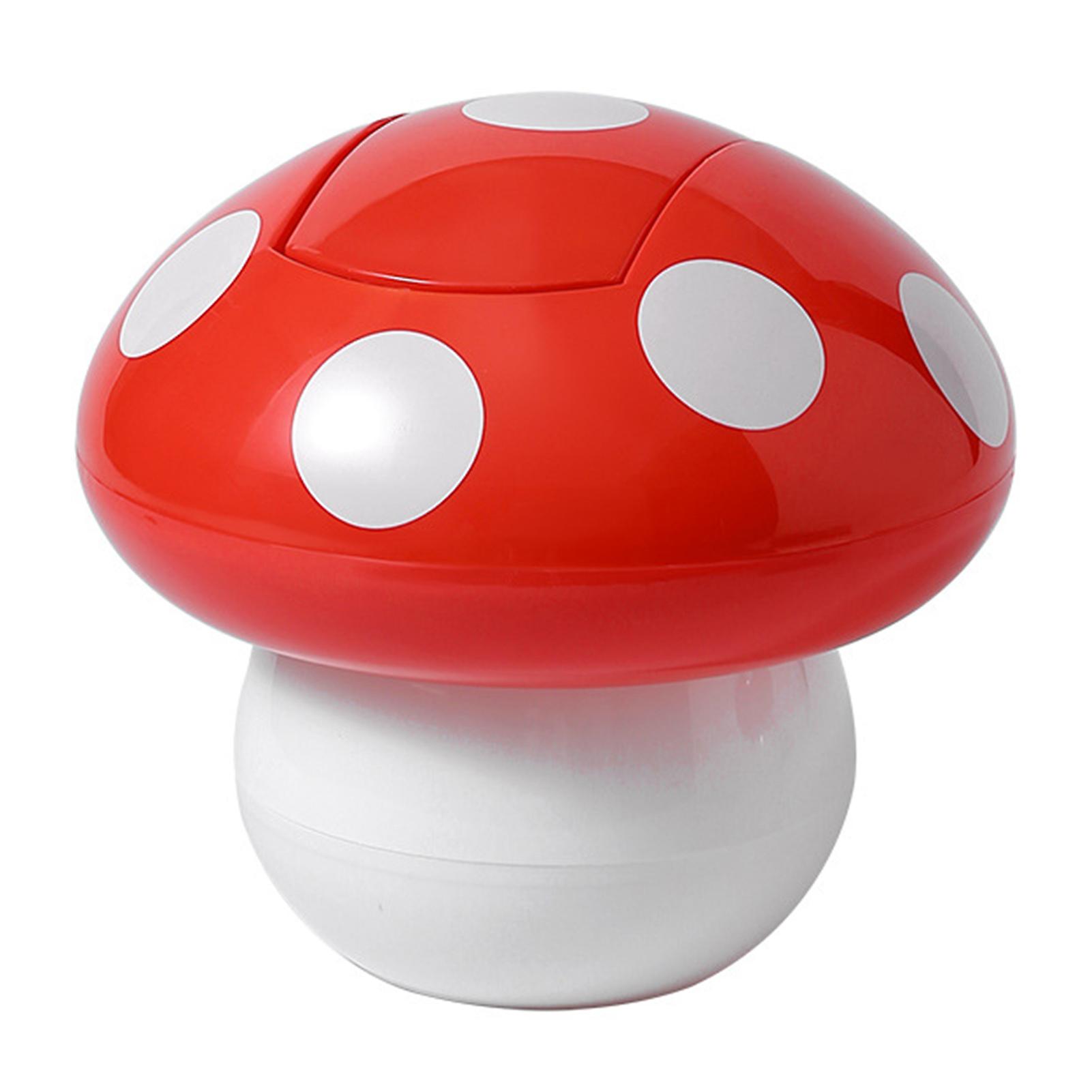 Mushroom Shape Desktop Trash Can Cute Flip Trash Can Wastebaskets For Car Nightstand Office Table