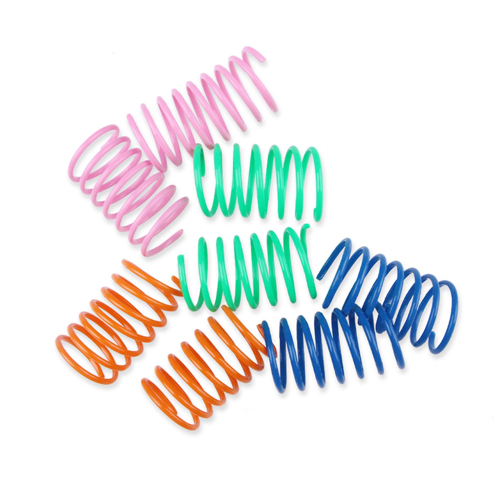 Random Color Spring Toy for Cat Kittens Portable Interactive Teasing Cat Toy for Small Large Cat