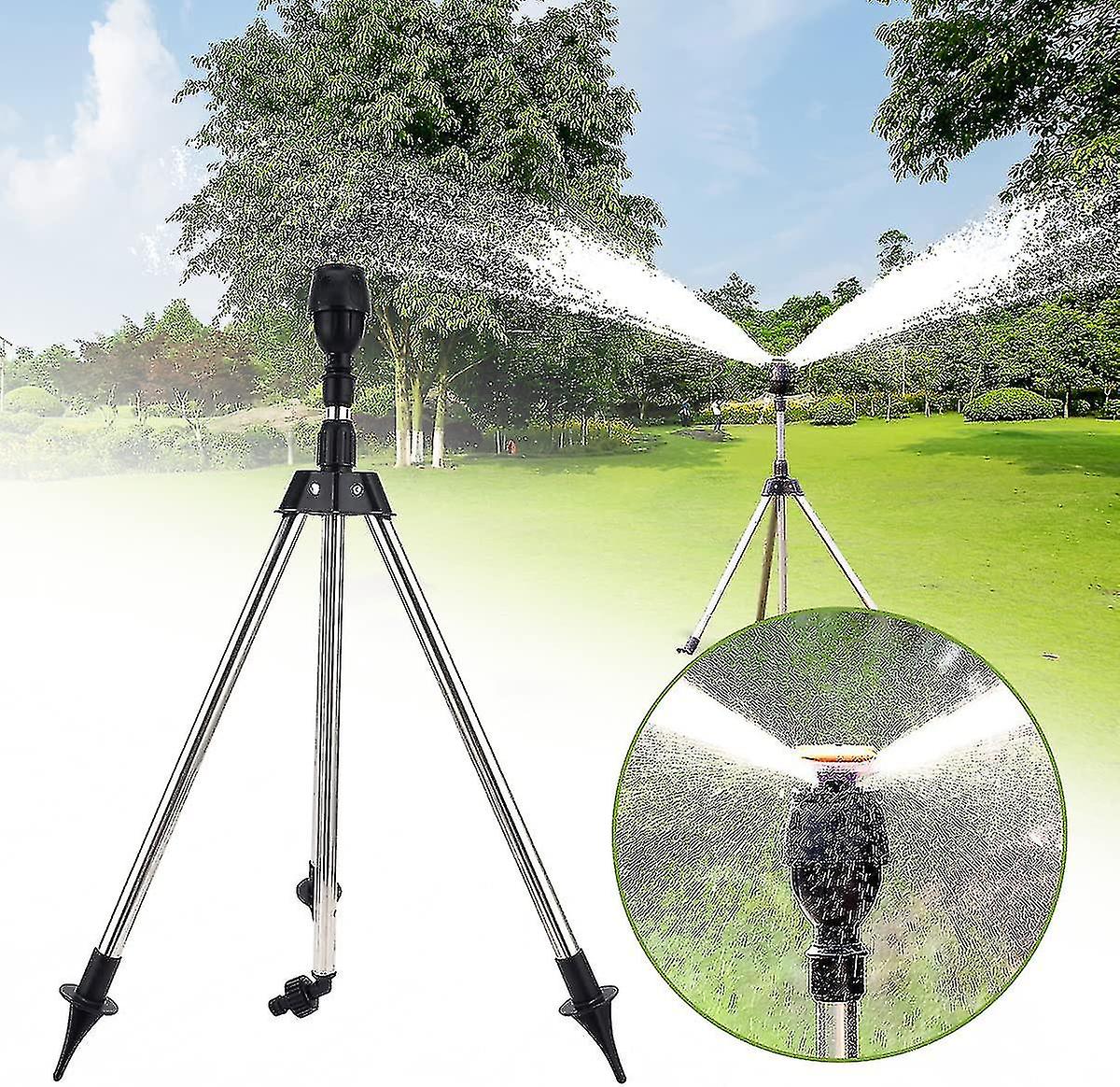 Roterende stativsprinkler, 360 graders automatisk roterende vanningsvanningssprinklere, teleskopstativ sprinkler