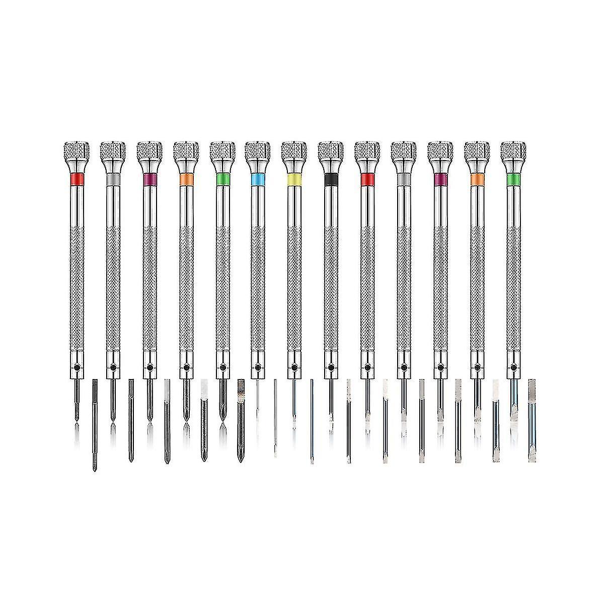 13pcs Professional Screwdriver Set, -precision Screwdriver Kit 0.6-2.0mm, 13 Extra Replace Blades F