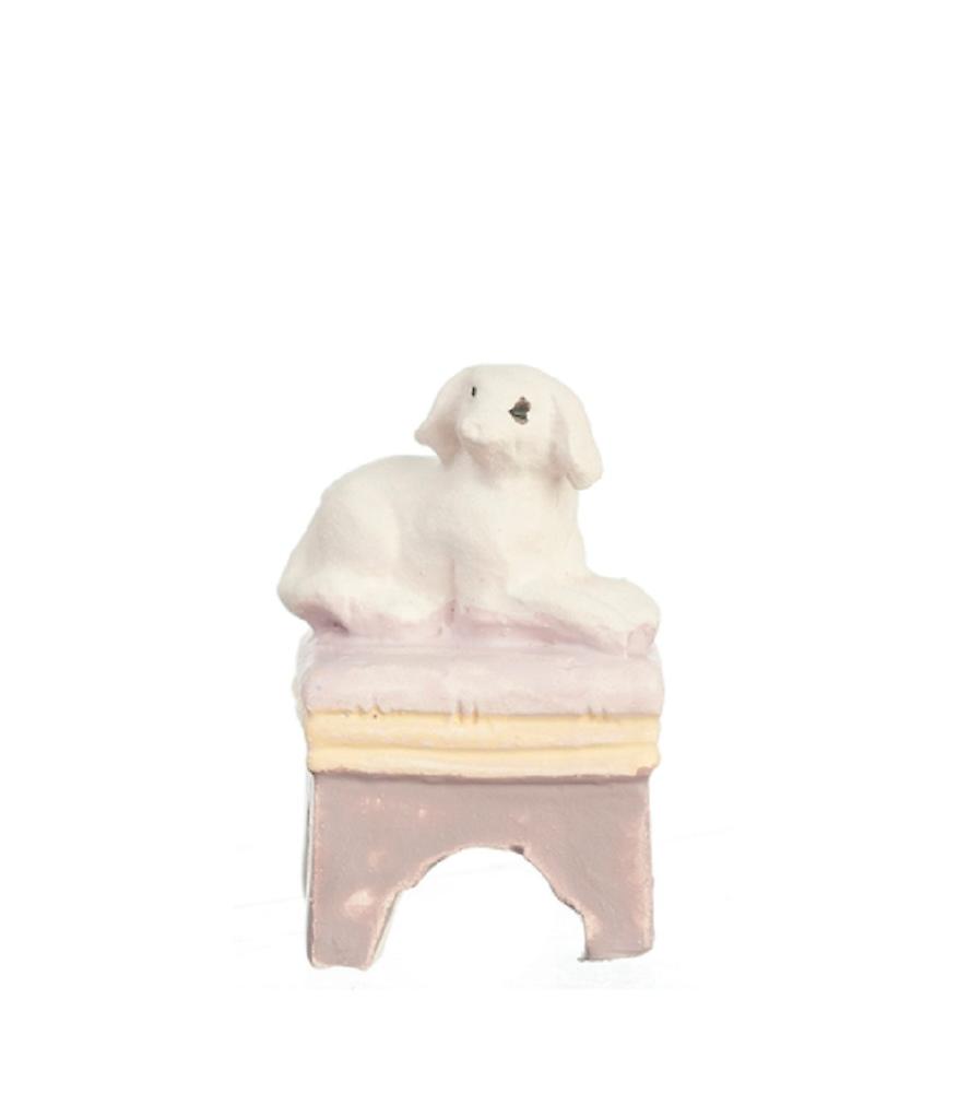 Dolls House Dog On Stool 1:48 Scale 1/4 Inch Mini Any Room Furniture