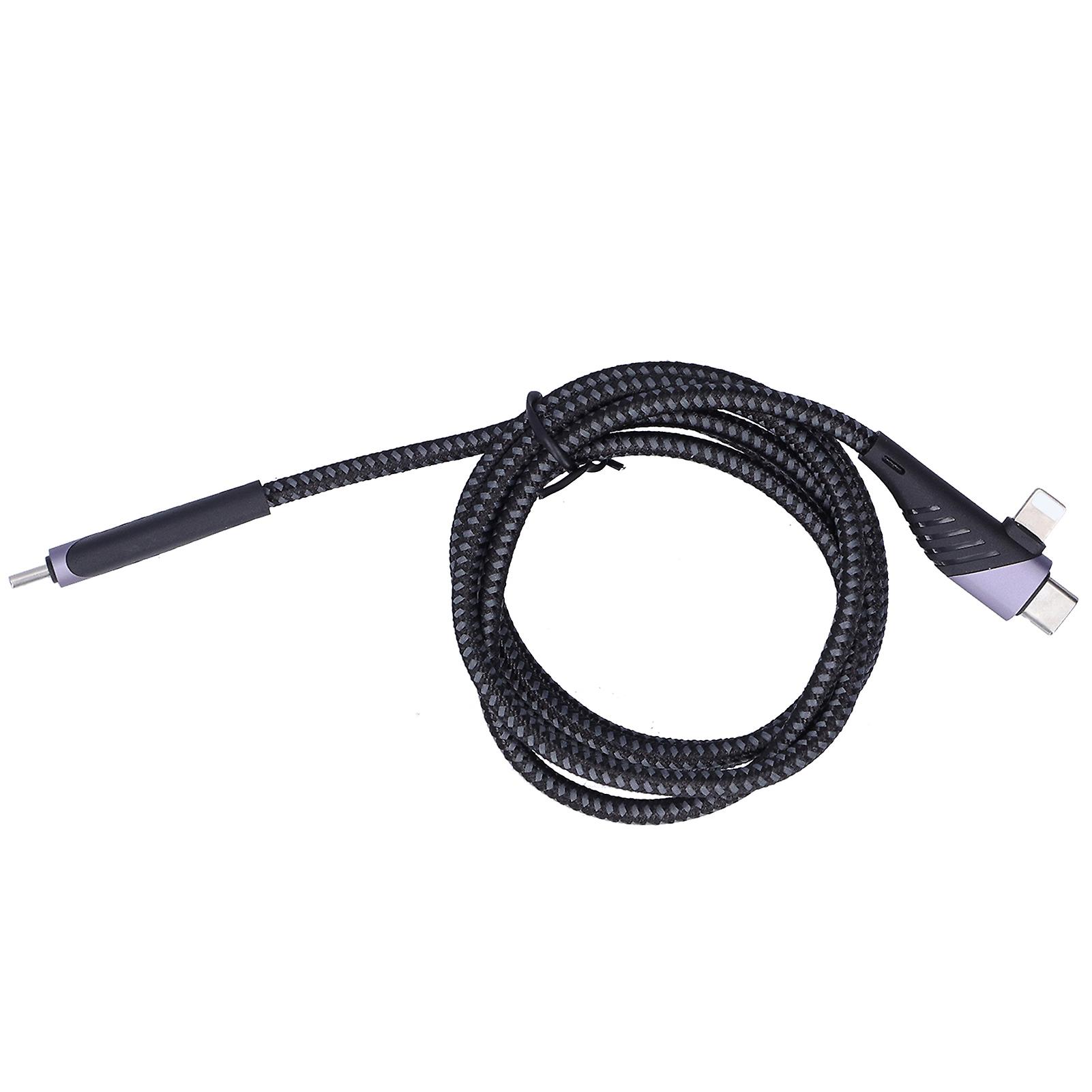 KUULAA 60W Nylon Braided 3A Fast Charging Cable for iOS to Type-C, Durable & Portable