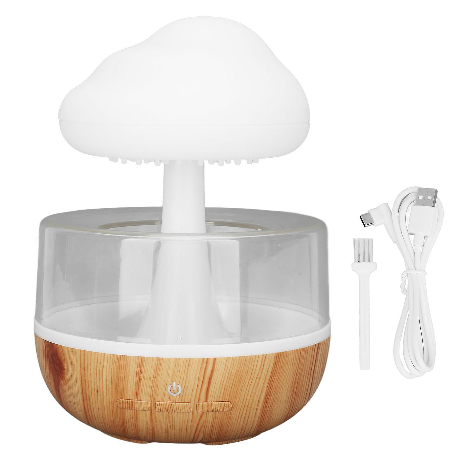 Humidificateur d'air en forme de nuage de pluie, diffuseur d'huiles essentielles avec 7 LED pour table de chevet