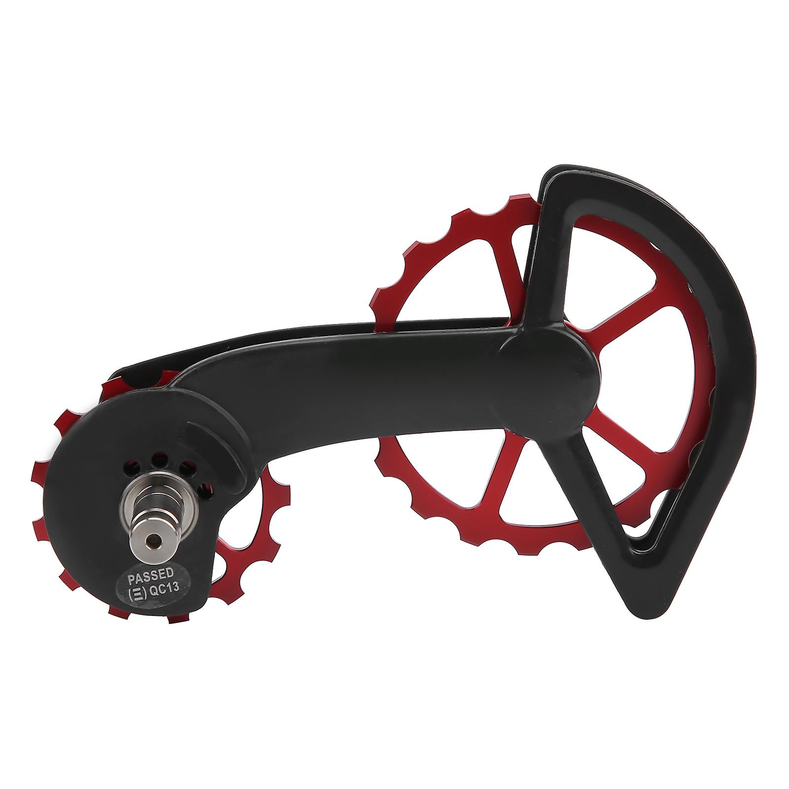 Aluminium Alloy Uncoated Bicycle Pulley Rear Derailleur Guide Wheel Bike Accessory(Alliage d'aluminium rouge )