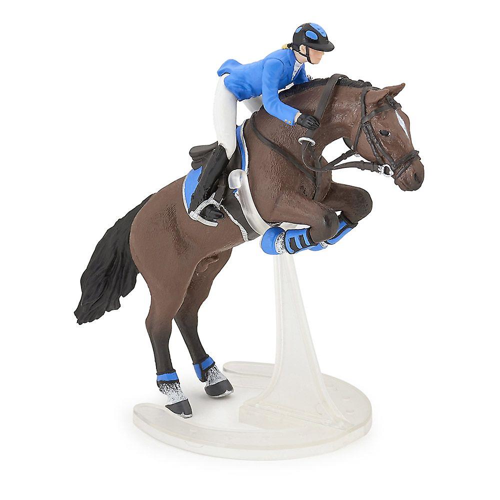 Papo horse and ponies jumping horse with riding girl toy figure, three years or above, multi-colour