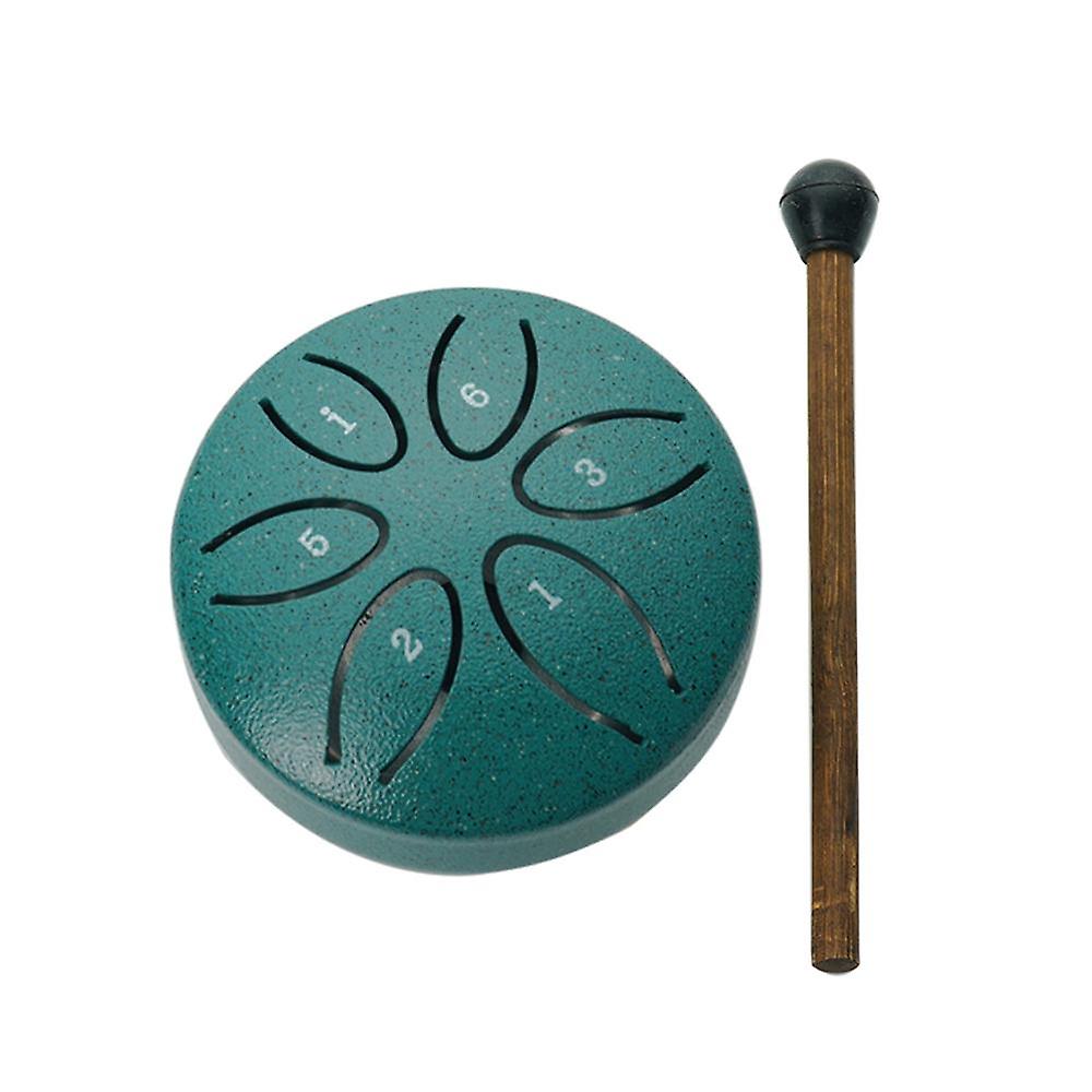 Steel Tongue Drum 3 Inch 6 Notes Percussion Instrument Balmy Drum with Drum Mallets for Meditation